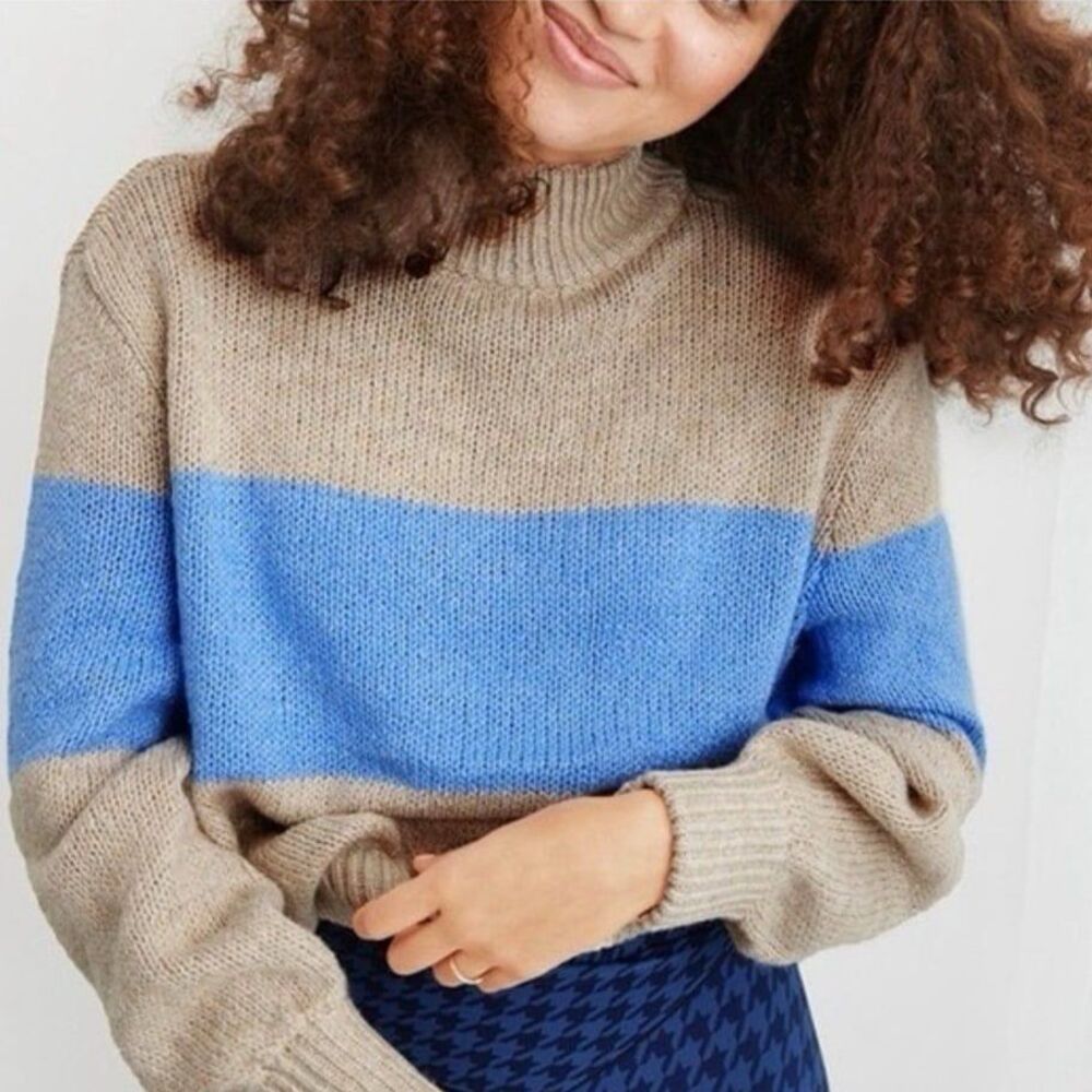 Aerie Mock Neck Knit Sweater XL